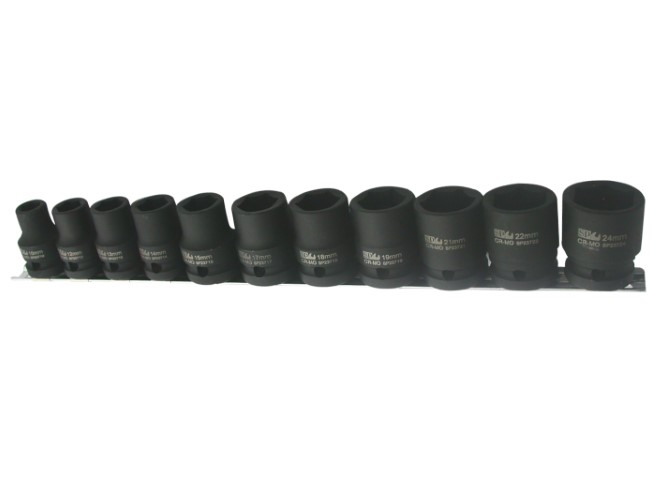 SP - 11PC 1/2 DR 6PT METRIC IMPACT SOCKET SET 